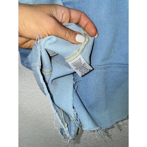 Nomad The Label Top Small Womens Shirt Chambray Denim Button Front Tank 1C - Picture 5 of 8